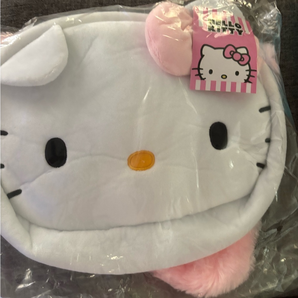 Hello Kitty Plush Crossbody   - White and Pink